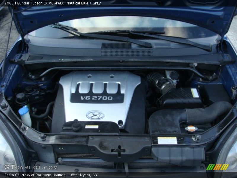 Nautical Blue / Gray 2005 Hyundai Tucson LX V6 4WD
