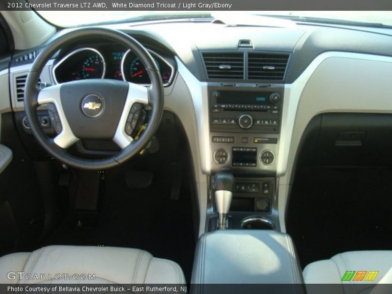 White Diamond Tricoat / Light Gray/Ebony 2012 Chevrolet Traverse LTZ AWD