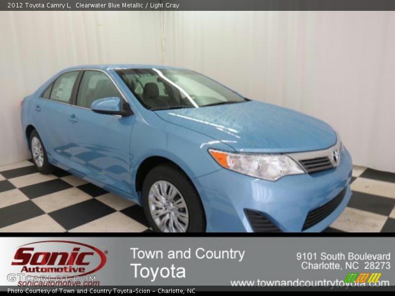 Clearwater Blue Metallic / Light Gray 2012 Toyota Camry L