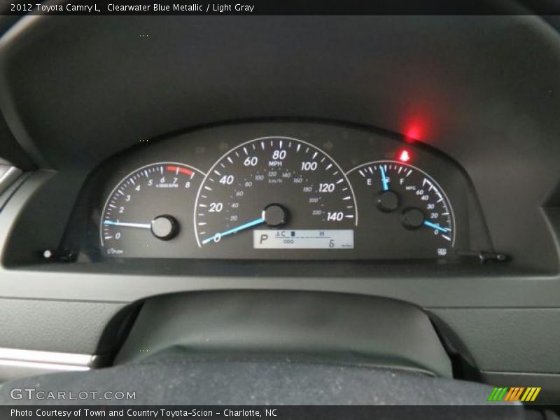 Clearwater Blue Metallic / Light Gray 2012 Toyota Camry L