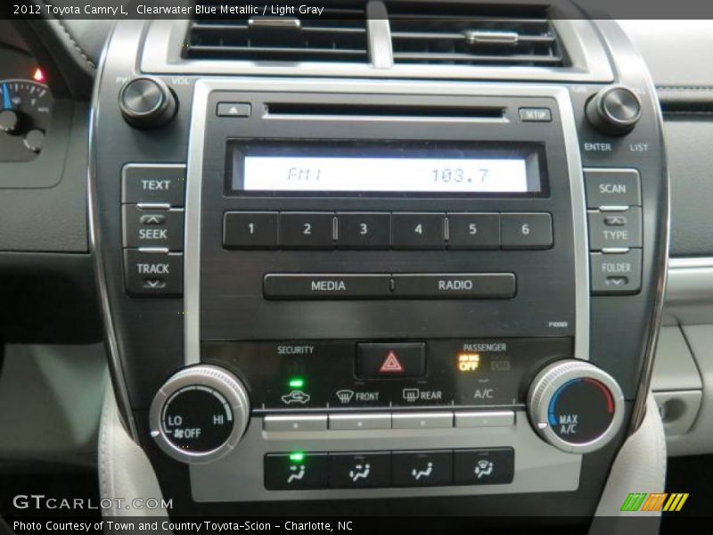 Clearwater Blue Metallic / Light Gray 2012 Toyota Camry L