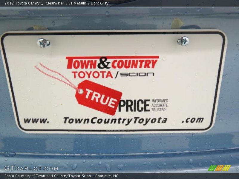 Clearwater Blue Metallic / Light Gray 2012 Toyota Camry L