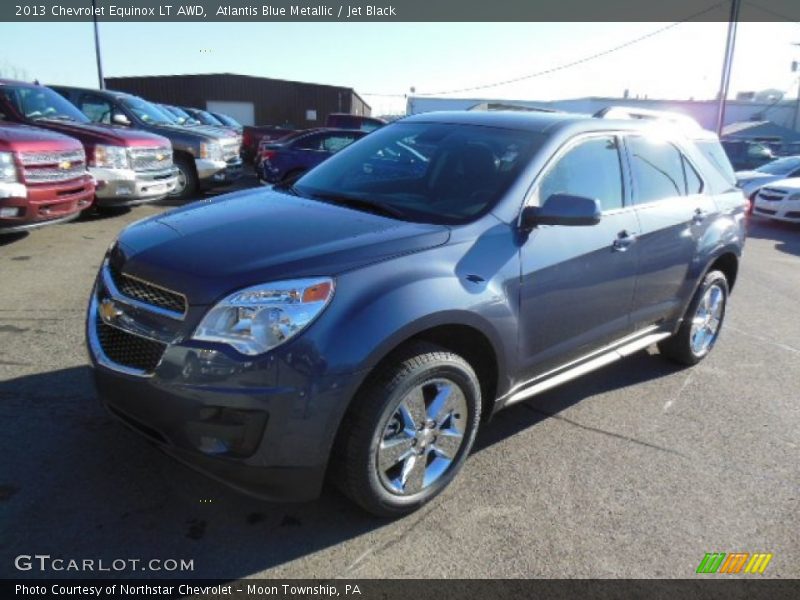 Atlantis Blue Metallic / Jet Black 2013 Chevrolet Equinox LT AWD