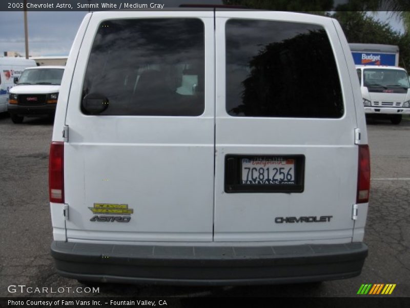 Summit White / Medium Gray 2003 Chevrolet Astro