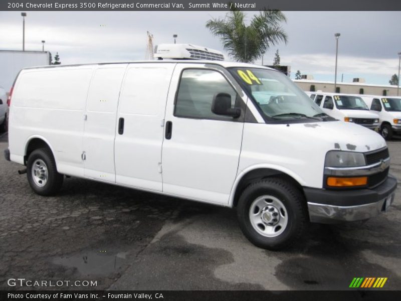 2004 Express 3500 Refrigerated Commercial Van Summit White