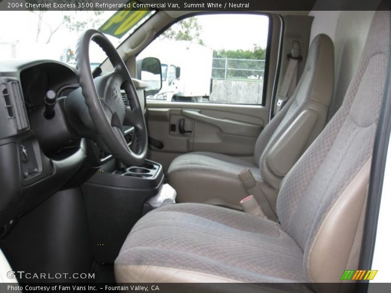 Front Seat of 2004 Express 3500 Refrigerated Commercial Van