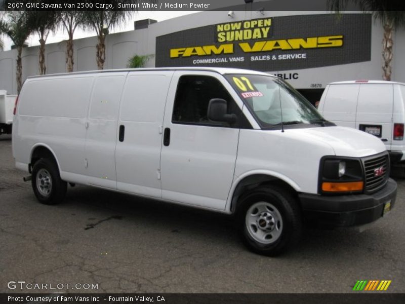 Summit White / Medium Pewter 2007 GMC Savana Van 2500 Cargo