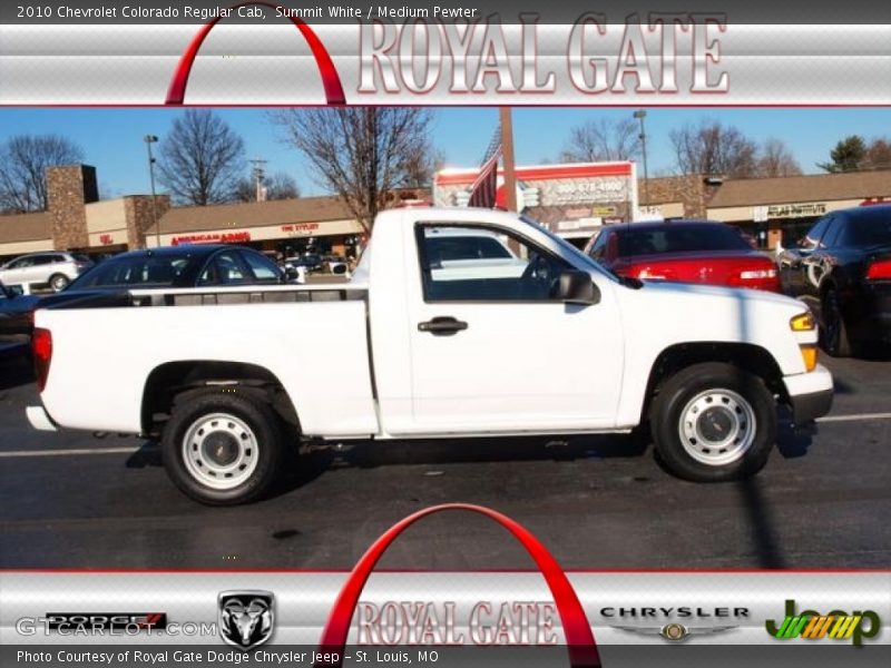 Summit White / Medium Pewter 2010 Chevrolet Colorado Regular Cab