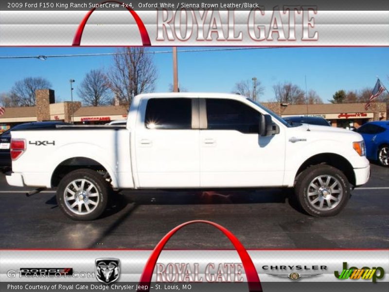 Oxford White / Sienna Brown Leather/Black 2009 Ford F150 King Ranch SuperCrew 4x4