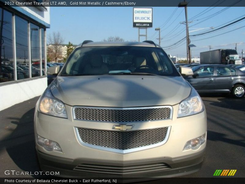 Gold Mist Metallic / Cashmere/Ebony 2012 Chevrolet Traverse LTZ AWD