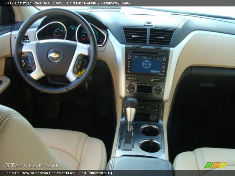 Gold Mist Metallic / Cashmere/Ebony 2012 Chevrolet Traverse LTZ AWD