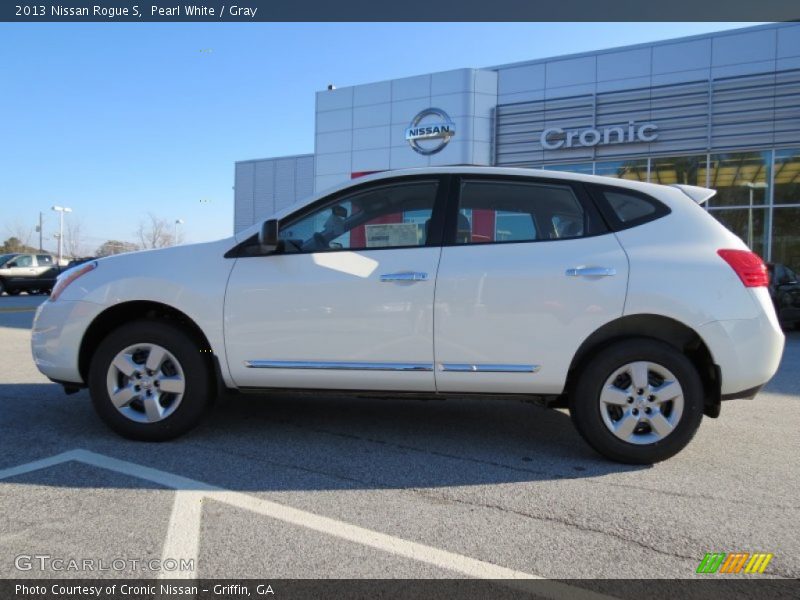 Pearl White / Gray 2013 Nissan Rogue S