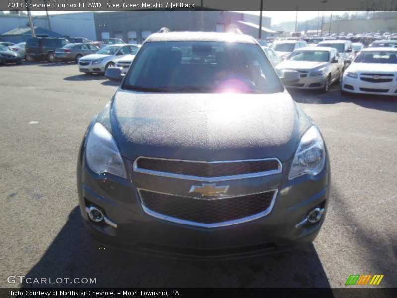 Steel Green Metallic / Jet Black 2013 Chevrolet Equinox LT AWD
