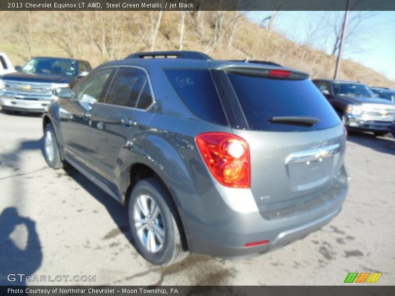 Steel Green Metallic / Jet Black 2013 Chevrolet Equinox LT AWD