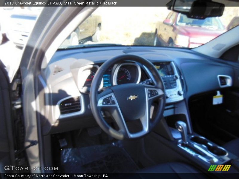 Steel Green Metallic / Jet Black 2013 Chevrolet Equinox LT AWD