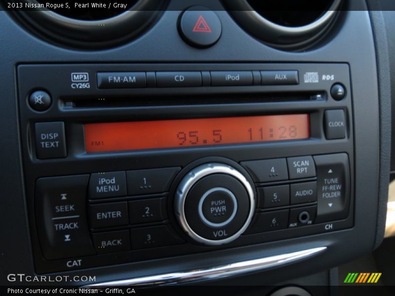 Pearl White / Gray 2013 Nissan Rogue S
