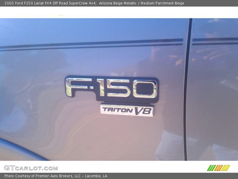 Arizona Beige Metallic / Medium Parchment Beige 2003 Ford F150 Lariat FX4 Off Road SuperCrew 4x4