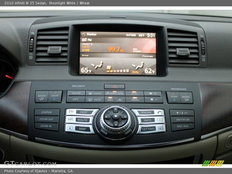Moonlight White / Wheat 2010 Infiniti M 35 Sedan