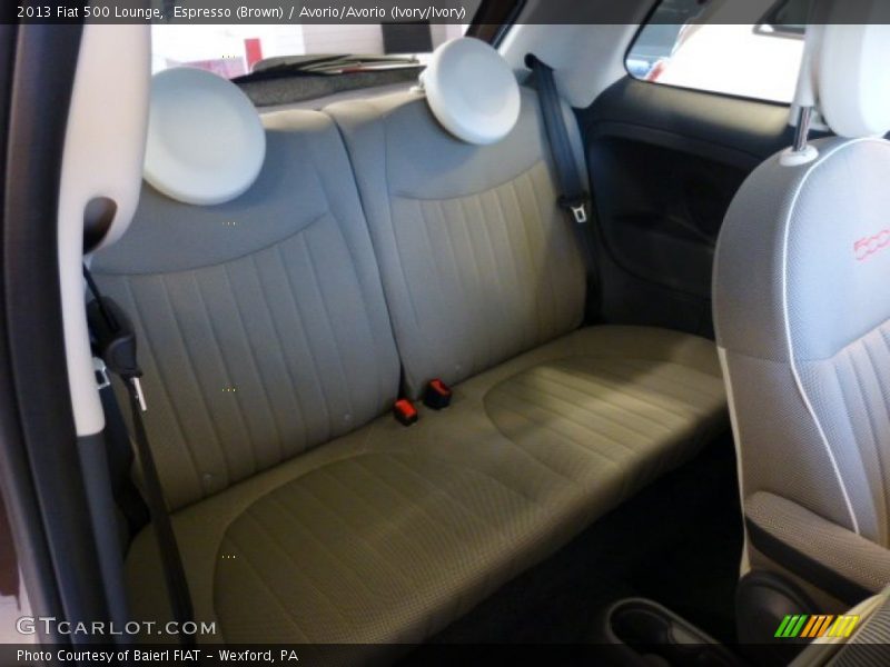 Espresso (Brown) / Avorio/Avorio (Ivory/Ivory) 2013 Fiat 500 Lounge