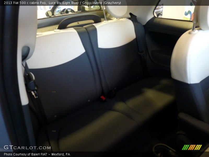 Luce Blu (Light Blue) / Grigio/Avorio (Gray/Ivory) 2013 Fiat 500 c cabrio Pop