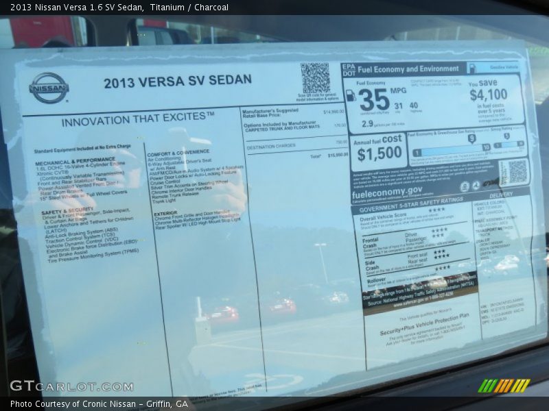 Titanium / Charcoal 2013 Nissan Versa 1.6 SV Sedan