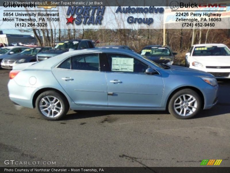 Silver Topaz Metallic / Jet Black 2013 Chevrolet Malibu LT
