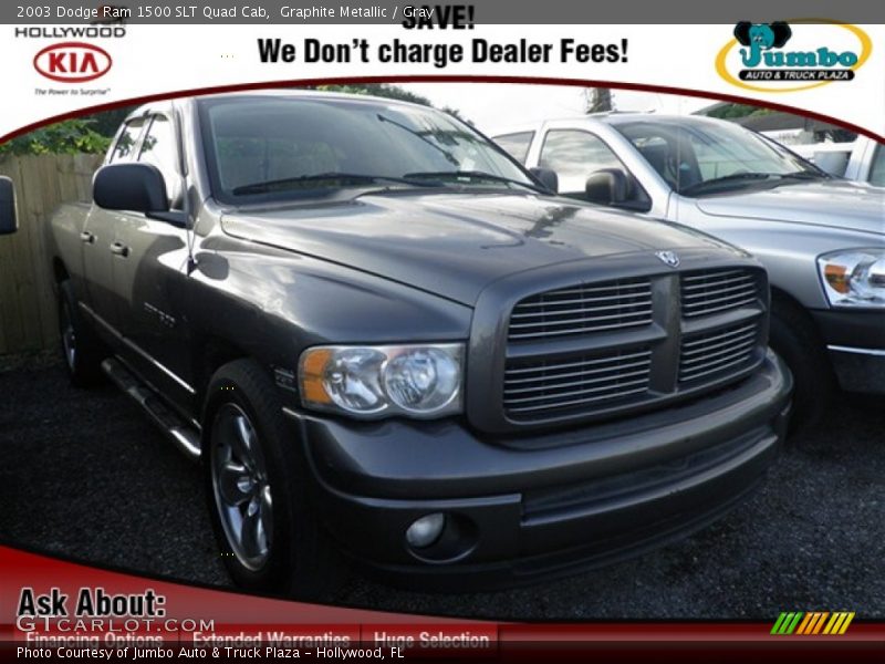 Graphite Metallic / Gray 2003 Dodge Ram 1500 SLT Quad Cab