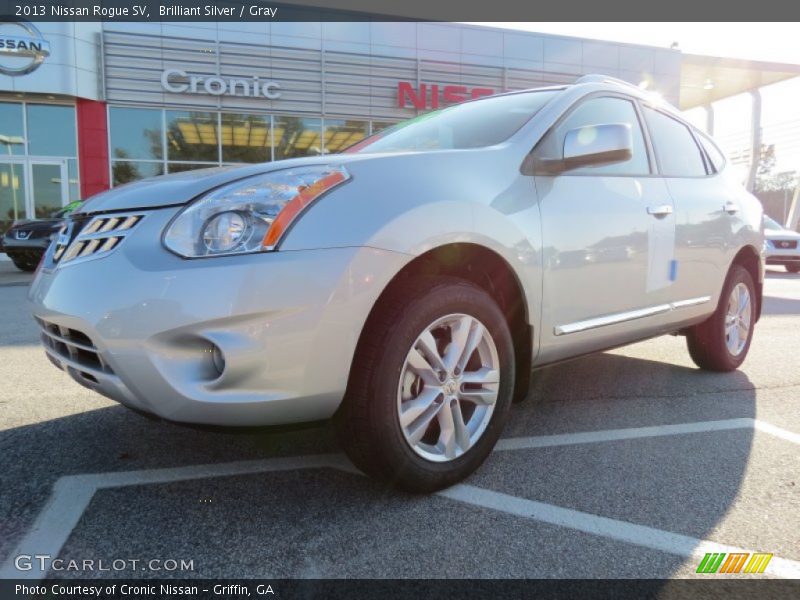 Brilliant Silver / Gray 2013 Nissan Rogue SV