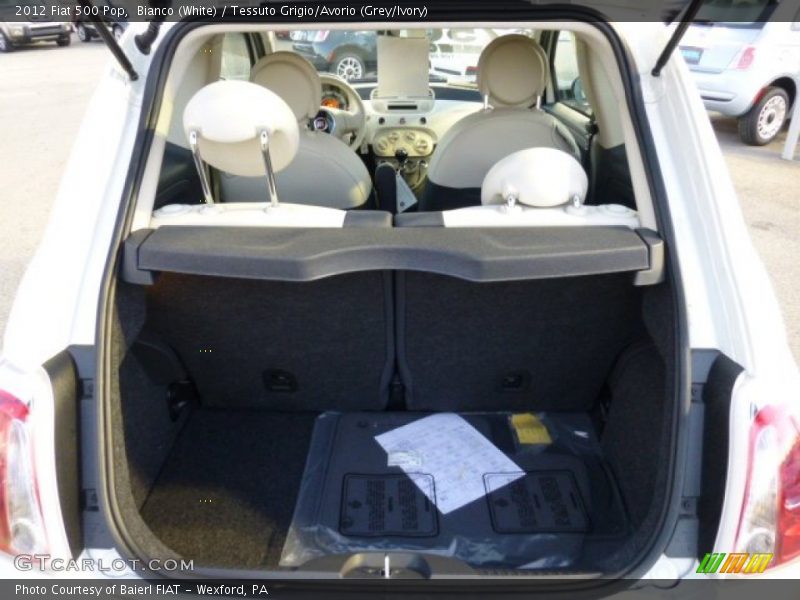 Bianco (White) / Tessuto Grigio/Avorio (Grey/Ivory) 2012 Fiat 500 Pop