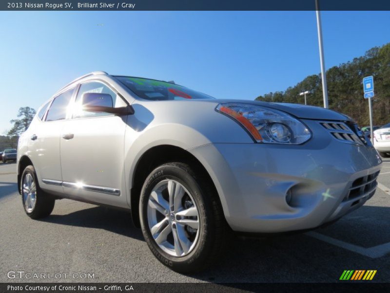 Brilliant Silver / Gray 2013 Nissan Rogue SV
