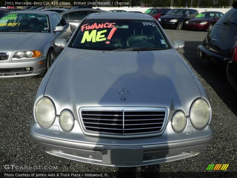 Brilliant Silver Metallic / Charcoal 2001 Mercedes-Benz CLK 430 Coupe