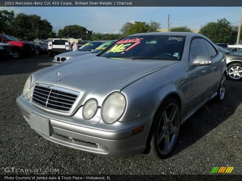 Brilliant Silver Metallic / Charcoal 2001 Mercedes-Benz CLK 430 Coupe