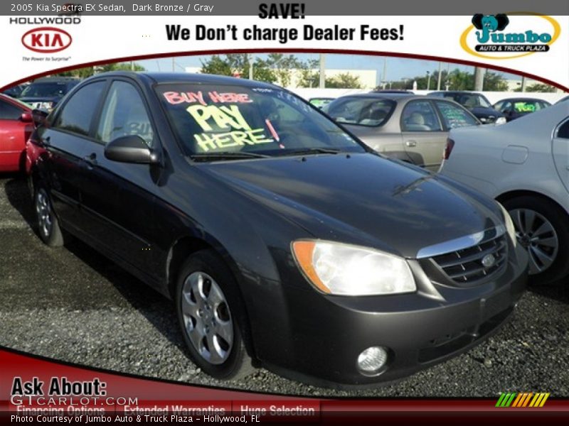 Dark Bronze / Gray 2005 Kia Spectra EX Sedan