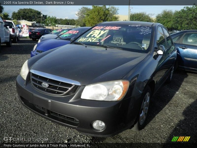 Dark Bronze / Gray 2005 Kia Spectra EX Sedan