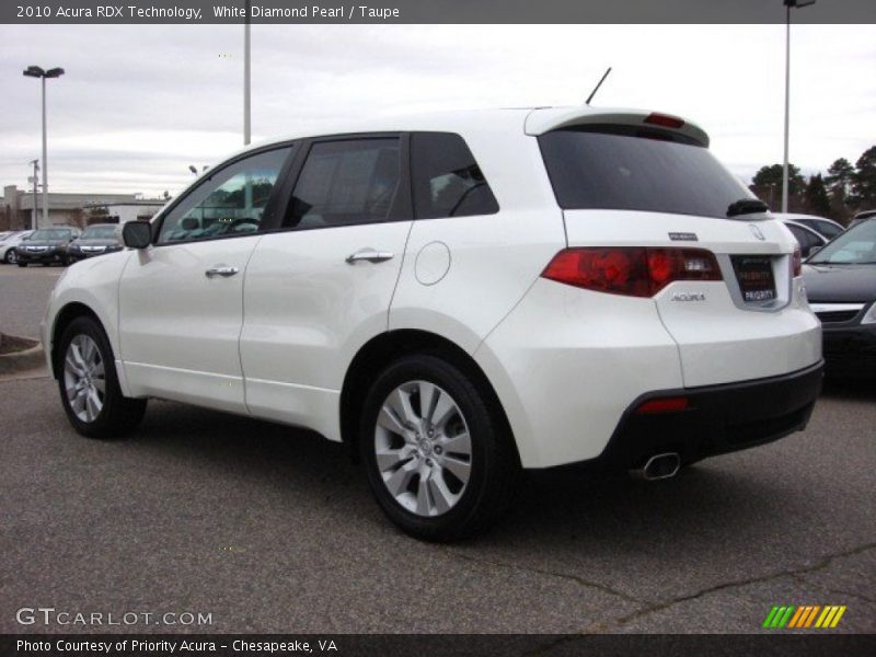 White Diamond Pearl / Taupe 2010 Acura RDX Technology