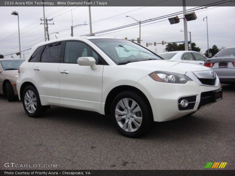 White Diamond Pearl / Taupe 2010 Acura RDX Technology