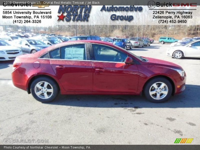 Crystal Red Metallic Tintcoat / Jet Black 2013 Chevrolet Cruze LT