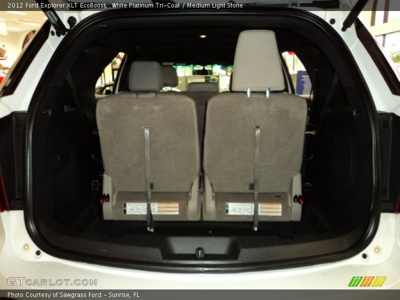 White Platinum Tri-Coat / Medium Light Stone 2012 Ford Explorer XLT EcoBoost