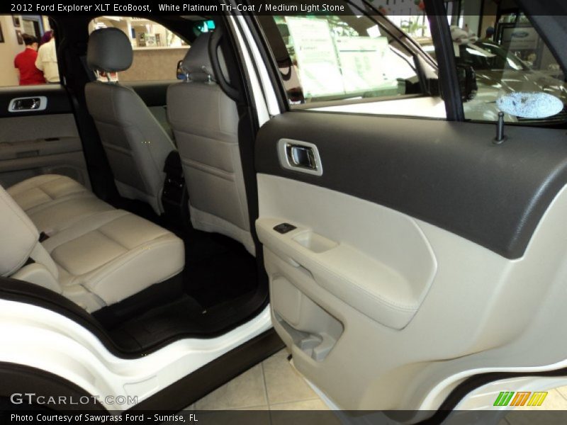 White Platinum Tri-Coat / Medium Light Stone 2012 Ford Explorer XLT EcoBoost