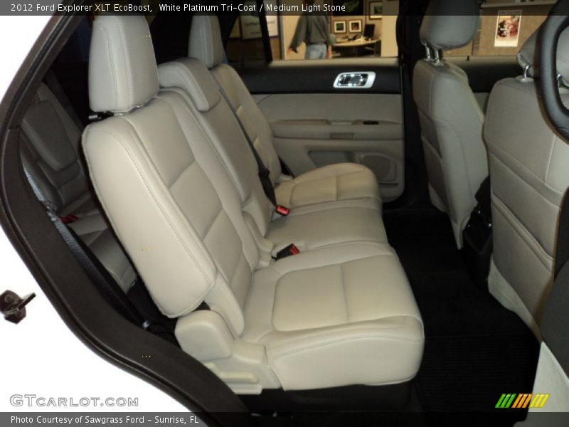 White Platinum Tri-Coat / Medium Light Stone 2012 Ford Explorer XLT EcoBoost