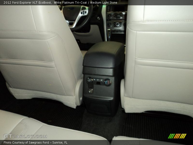 White Platinum Tri-Coat / Medium Light Stone 2012 Ford Explorer XLT EcoBoost
