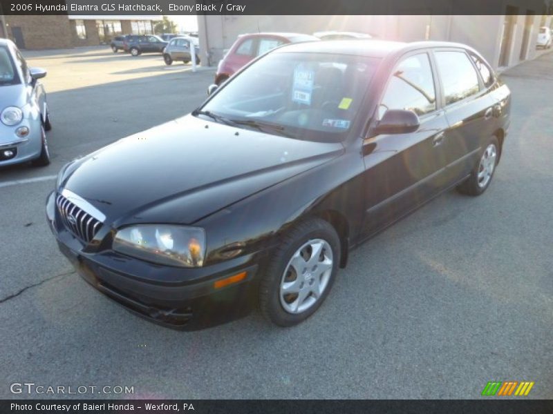 Ebony Black / Gray 2006 Hyundai Elantra GLS Hatchback