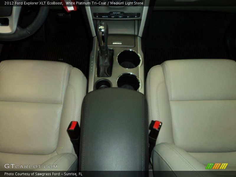 White Platinum Tri-Coat / Medium Light Stone 2012 Ford Explorer XLT EcoBoost