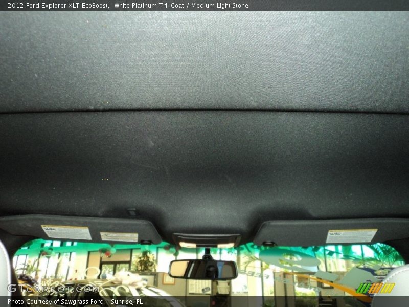 White Platinum Tri-Coat / Medium Light Stone 2012 Ford Explorer XLT EcoBoost