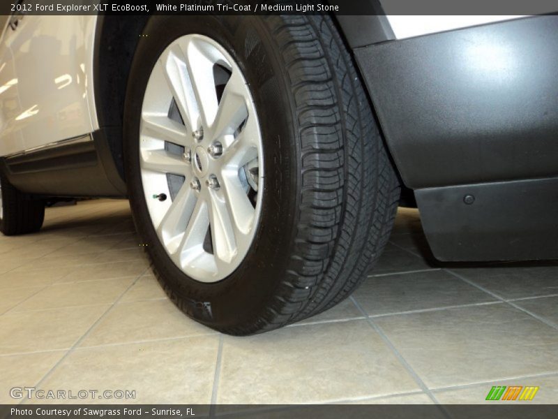 White Platinum Tri-Coat / Medium Light Stone 2012 Ford Explorer XLT EcoBoost