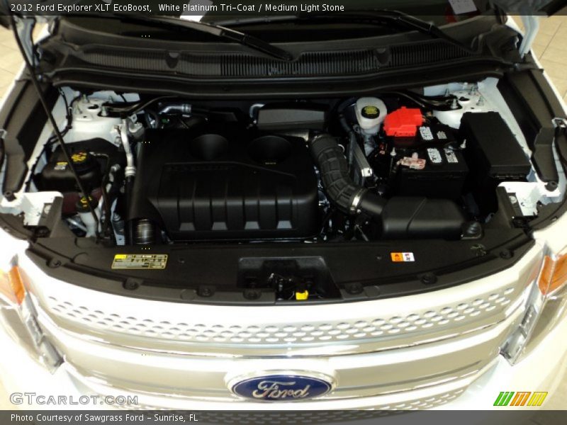 White Platinum Tri-Coat / Medium Light Stone 2012 Ford Explorer XLT EcoBoost