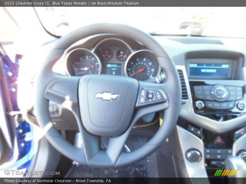 Blue Topaz Metallic / Jet Black/Medium Titanium 2013 Chevrolet Cruze LS