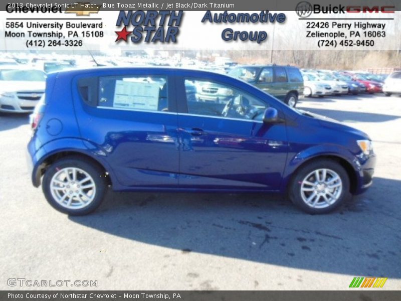 Blue Topaz Metallic / Jet Black/Dark Titanium 2013 Chevrolet Sonic LT Hatch