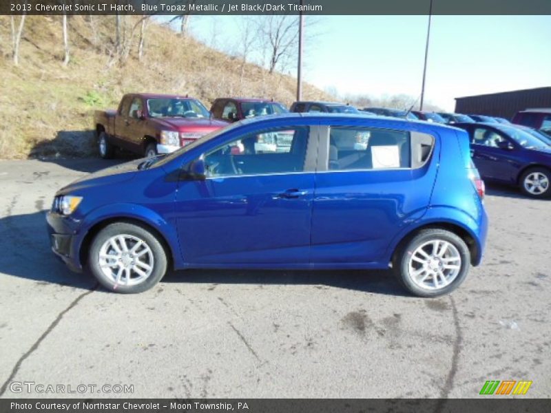 Blue Topaz Metallic / Jet Black/Dark Titanium 2013 Chevrolet Sonic LT Hatch
