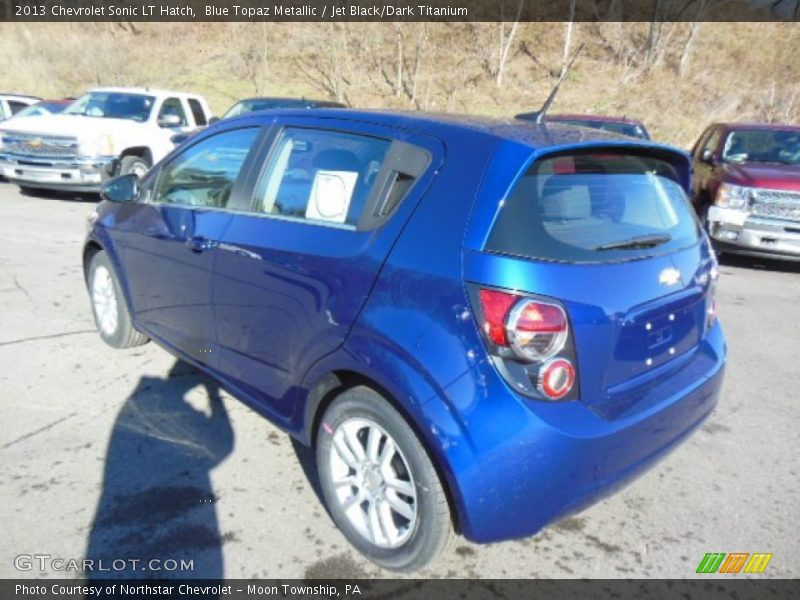 Blue Topaz Metallic / Jet Black/Dark Titanium 2013 Chevrolet Sonic LT Hatch